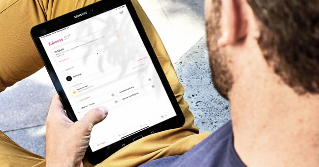 MagentaZuhause App auf dem Tablet