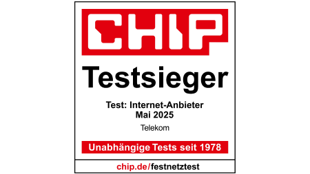 CHIP Testsieger, Test: Internet-Anbieter Mai 2025, Telekom